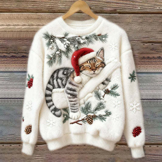 Karissa™ | Cozy Cat-print Sweater