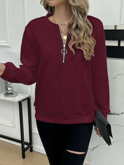 Thalira™ | Elegant Zipper Sweater