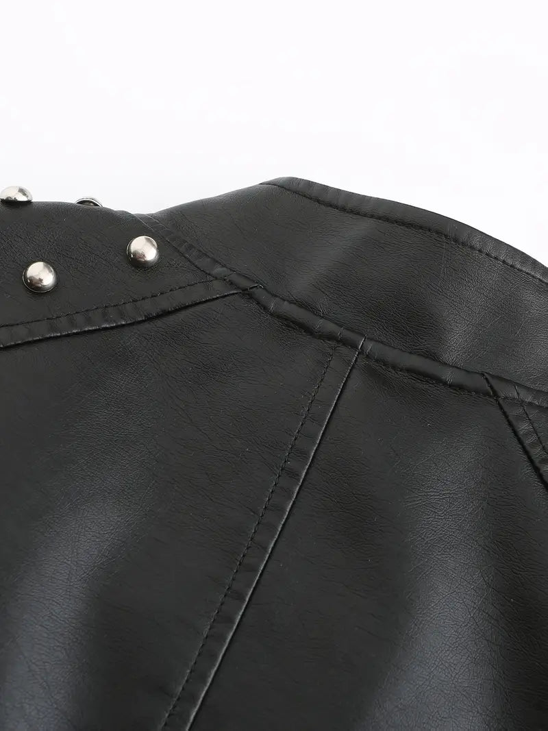 Ovidia™ | Vintage Studded Biker Jacket