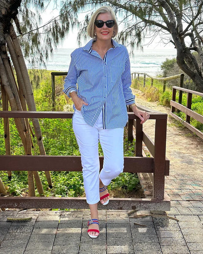 Marveta™ | Coastal Stripe Shirt