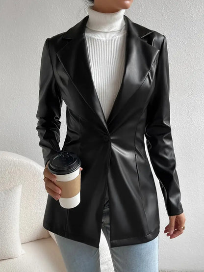 Marenya™ | Elegant Black Long Coat