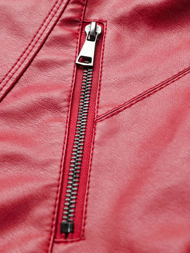 Jorisa™ | Everyday Zippered Leather Jacket