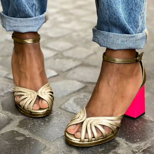 Inyra™ | Classic Metallic Sandals
