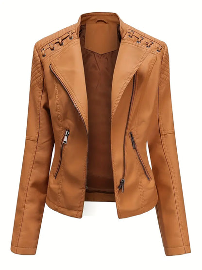 Branna™ | Zippered Biker Jacket