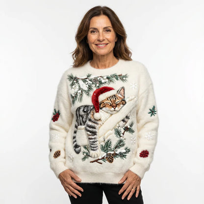 Karissa™ | Cozy Cat-print Sweater