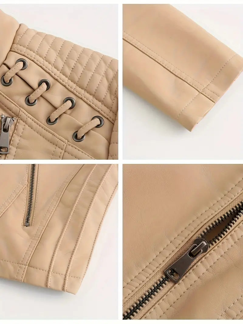 Branna™ | Zippered Biker Jacket