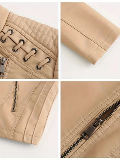 Branna™ | Zippered Biker Jacket
