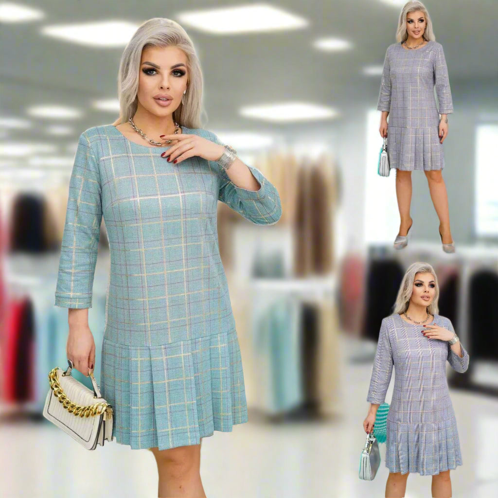 Fiorenza™ | Premium Geruite Jurk