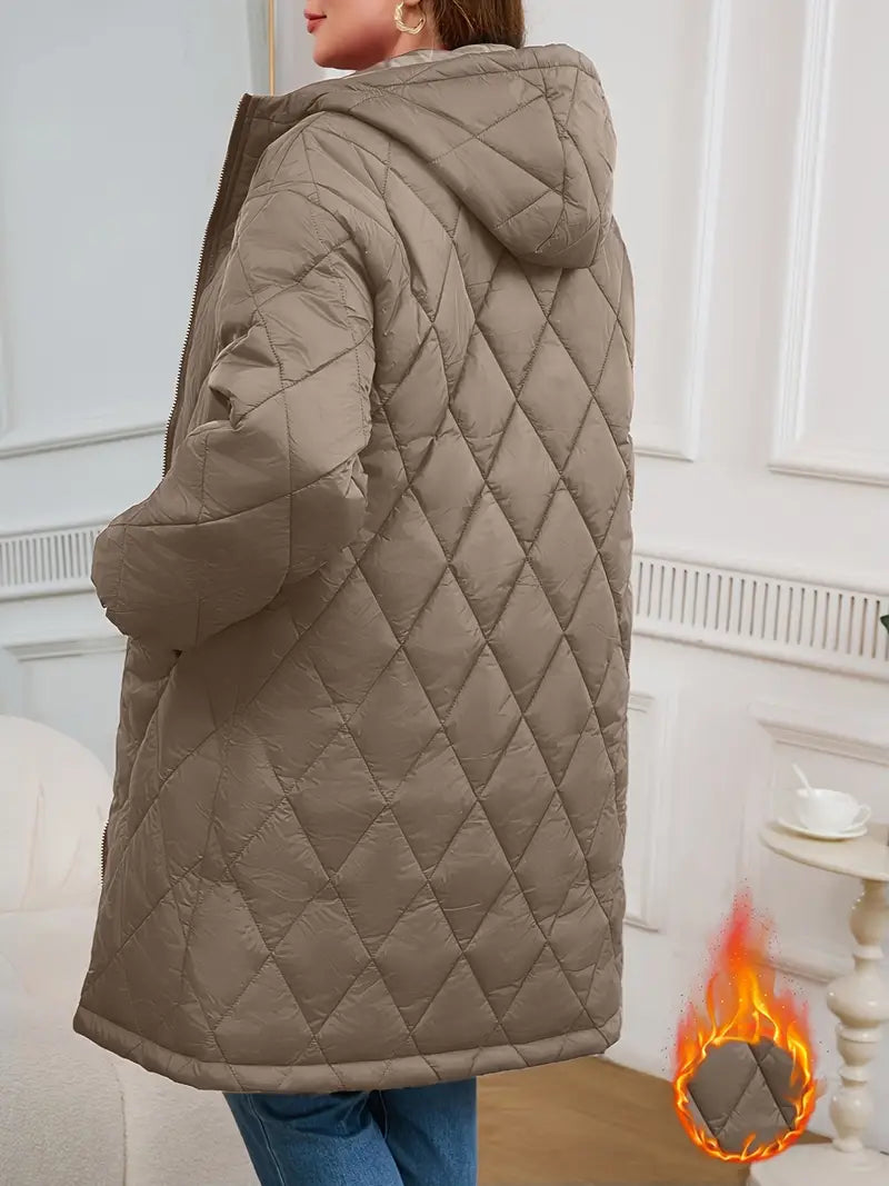 Galena™ | Quilted Hooded Long Coat