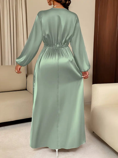 Zayna™ | Satin Wrap-Around Dress