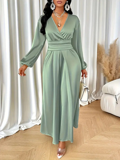 Zayna™ | Satin Wrap-Around Dress