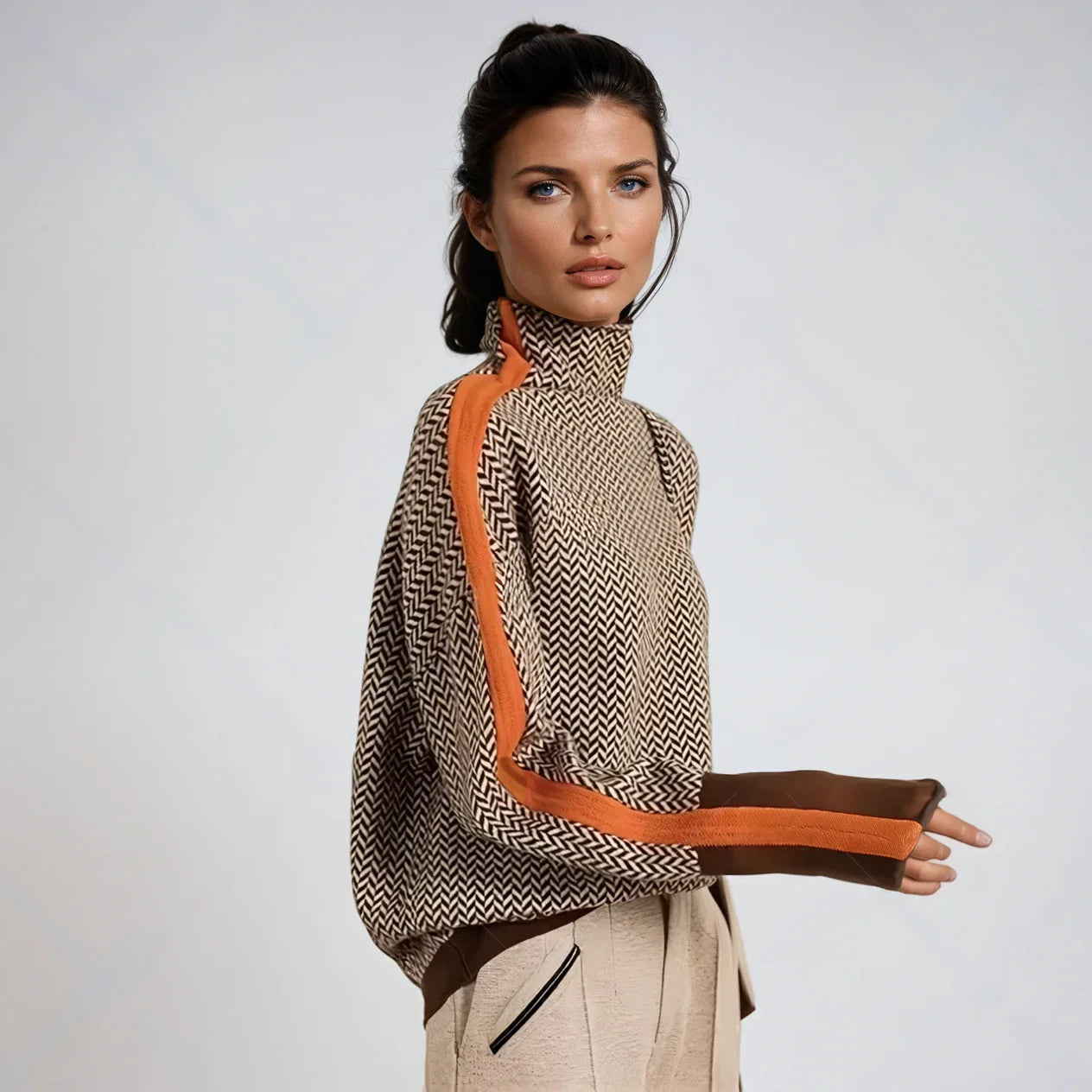 Iona™ | Striped Turtleneck Sweater