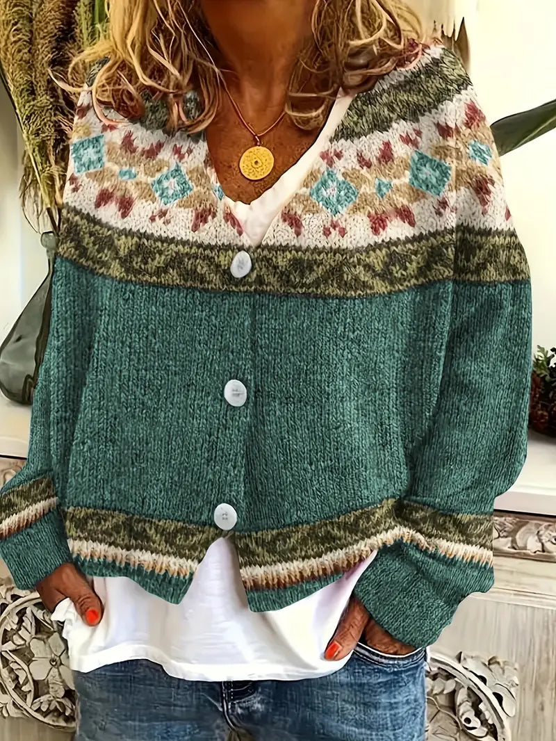 Heloria™ | Boho Chic Patterned Cardigan