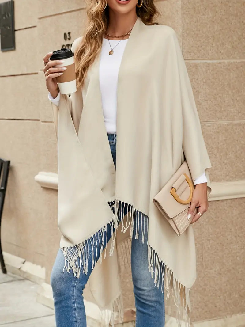 Chara™ | Fringe-Detail Poncho