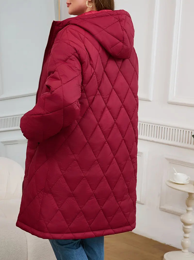 Galena™ | Quilted Hooded Long Coat