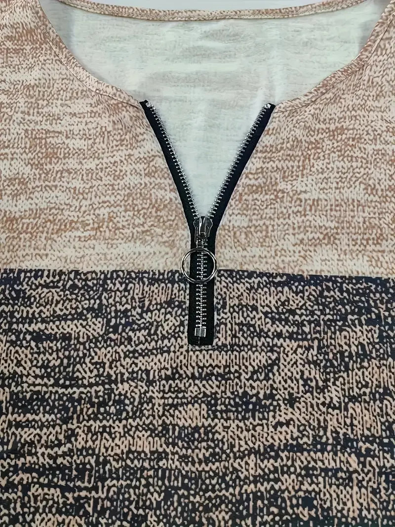 Quinley™ | V-Neck Zipper T-Shirt
