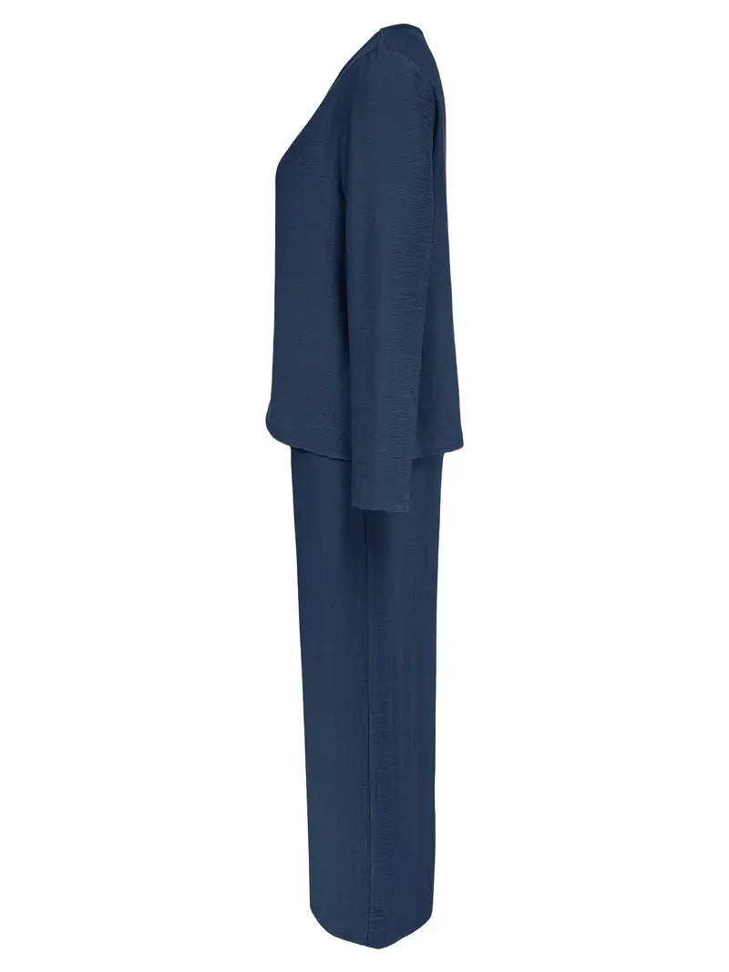 Fidelia™ | Casual Wide-Leg Pantsuit