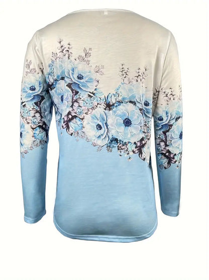 Halcyon™ | Floral half-zip top