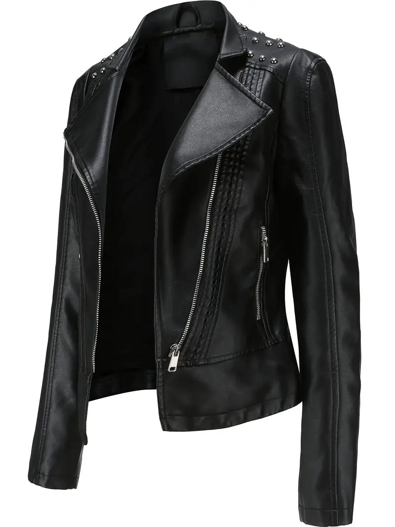 Ovidia™ | Vintage Studded Biker Jacket