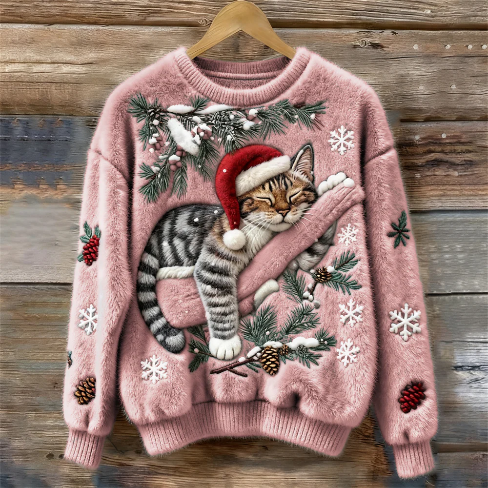 Karissa™ | Cozy Cat-print Sweater