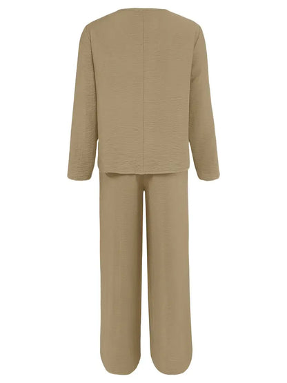 Fidelia™ | Casual Wide-Leg Pantsuit