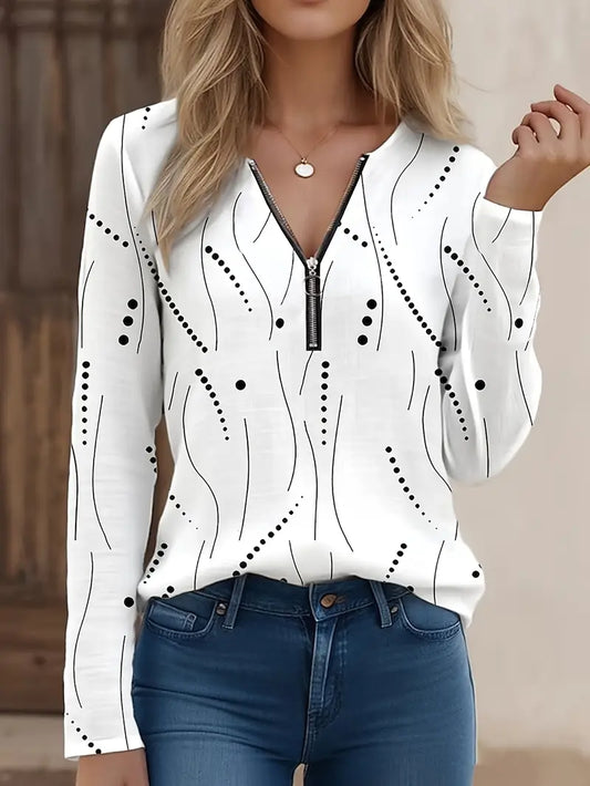 Hannelore™ | Elegant V-Neck Long Sleeve T-Shirt
