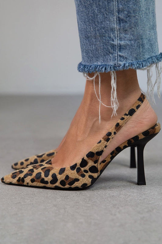 Rhetta™ | Leopard Pointed Slingbacks