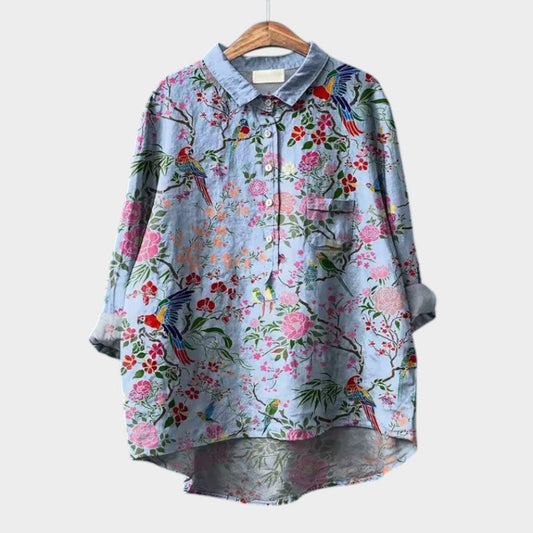 Rosa™ | Elegant Oversized Floral Blouse