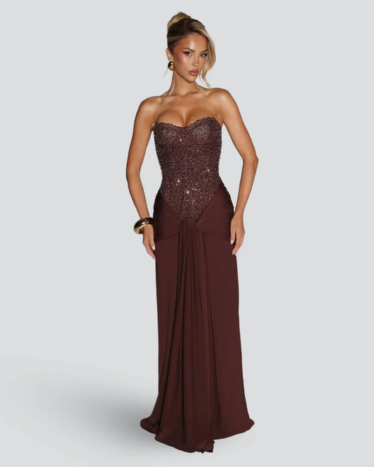  Romy™ | Sequin Strapless Maxi Dress