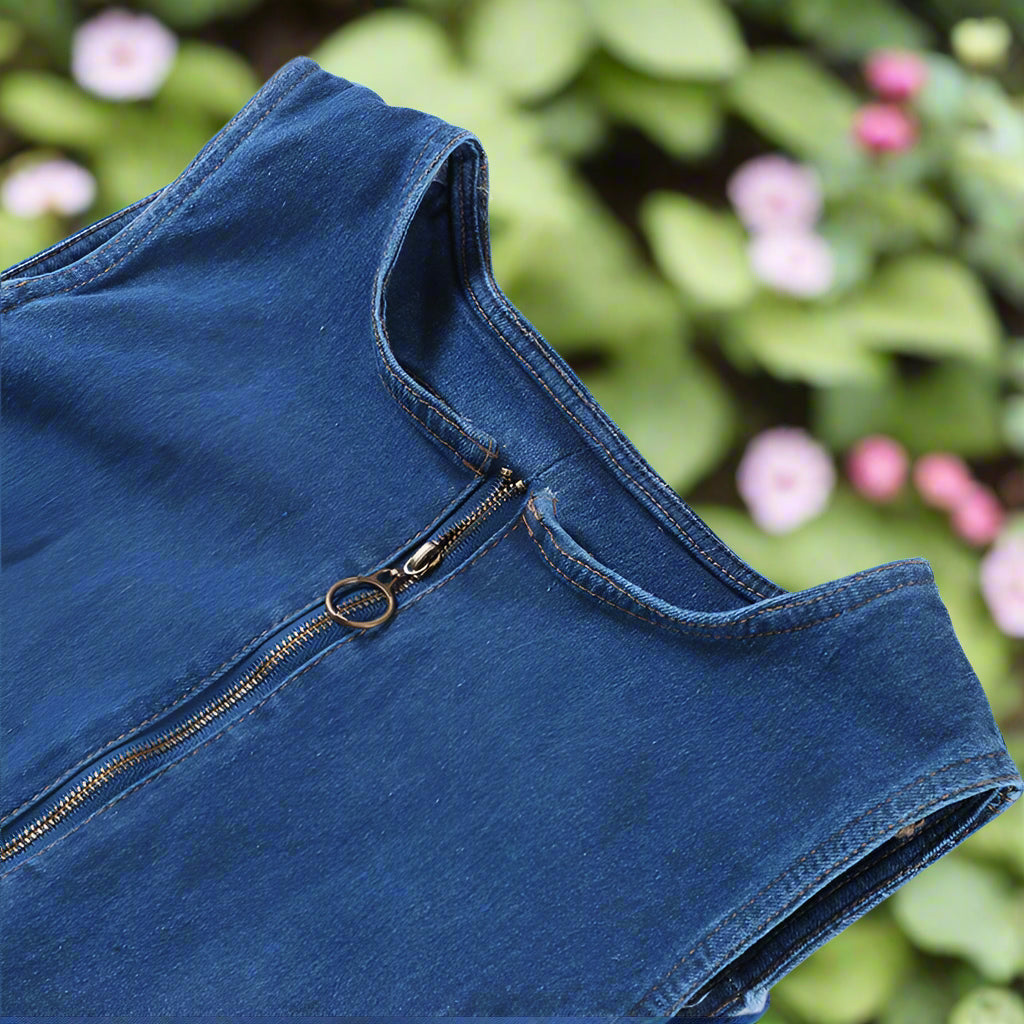 Hofstia™ | Curve-Fit Denim Jumpsuit