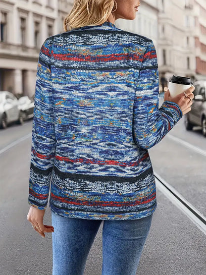 Eleanora™ | Striped Open Front Cardigan