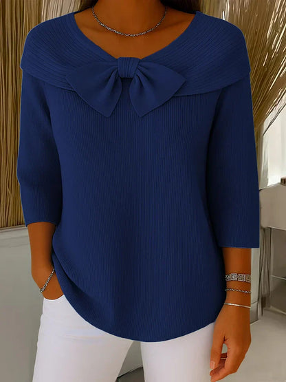 Kaela™ | Elegant Knitted Top With Bow
