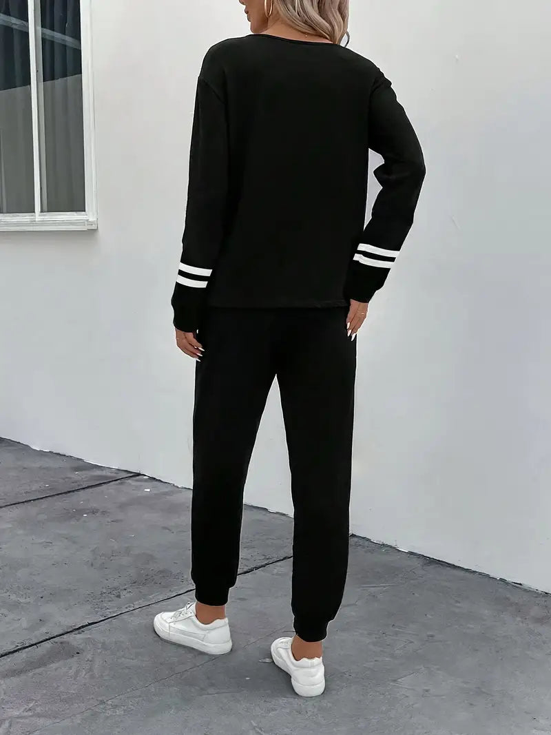 Quintessa™ | Women's Cozy Striped Lounge Set