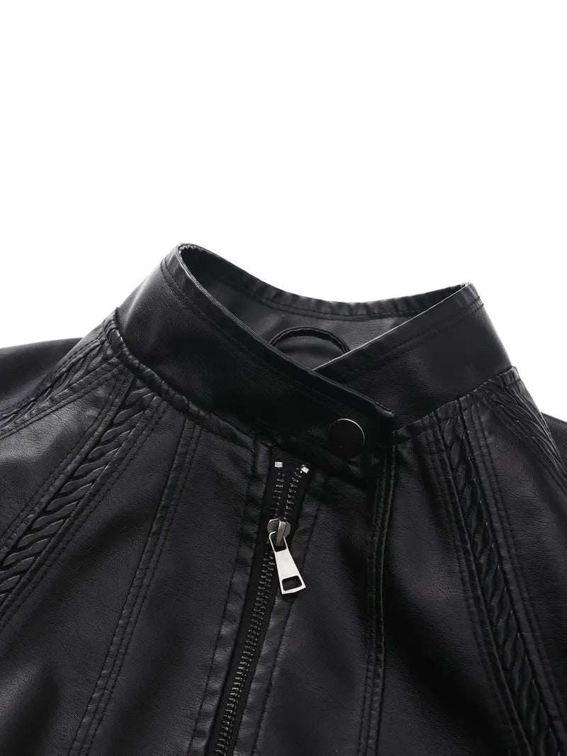 Jorisa™ | Everyday Zippered Leather Jacket