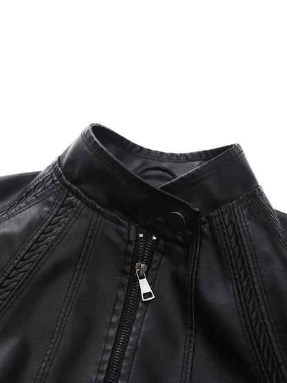 Jorisa™ | Everyday Zippered Leather Jacket
