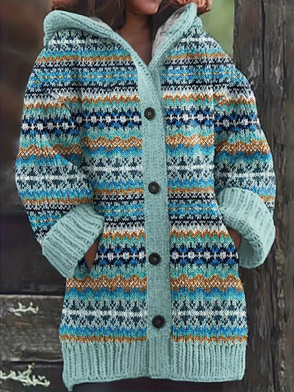 Perlina™ | Elegant Hooded Cardigan