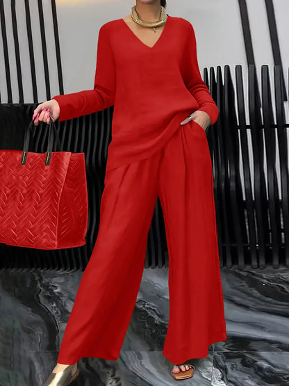 Fidelia™ | Casual Wide-Leg Pantsuit
