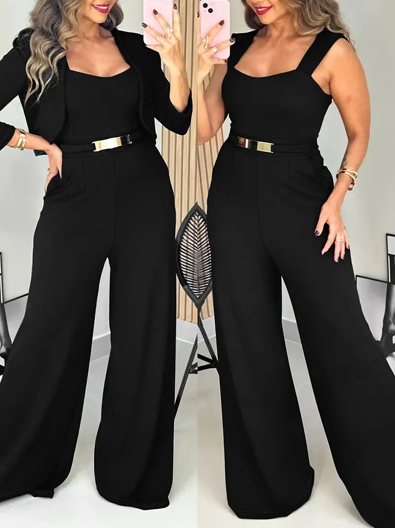 Perrin™ | Off-Shoulder Tie-Waist Jumpsuit
