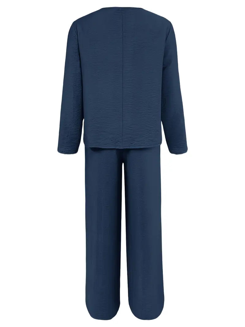 Fidelia™ | Casual Wide-Leg Pantsuit