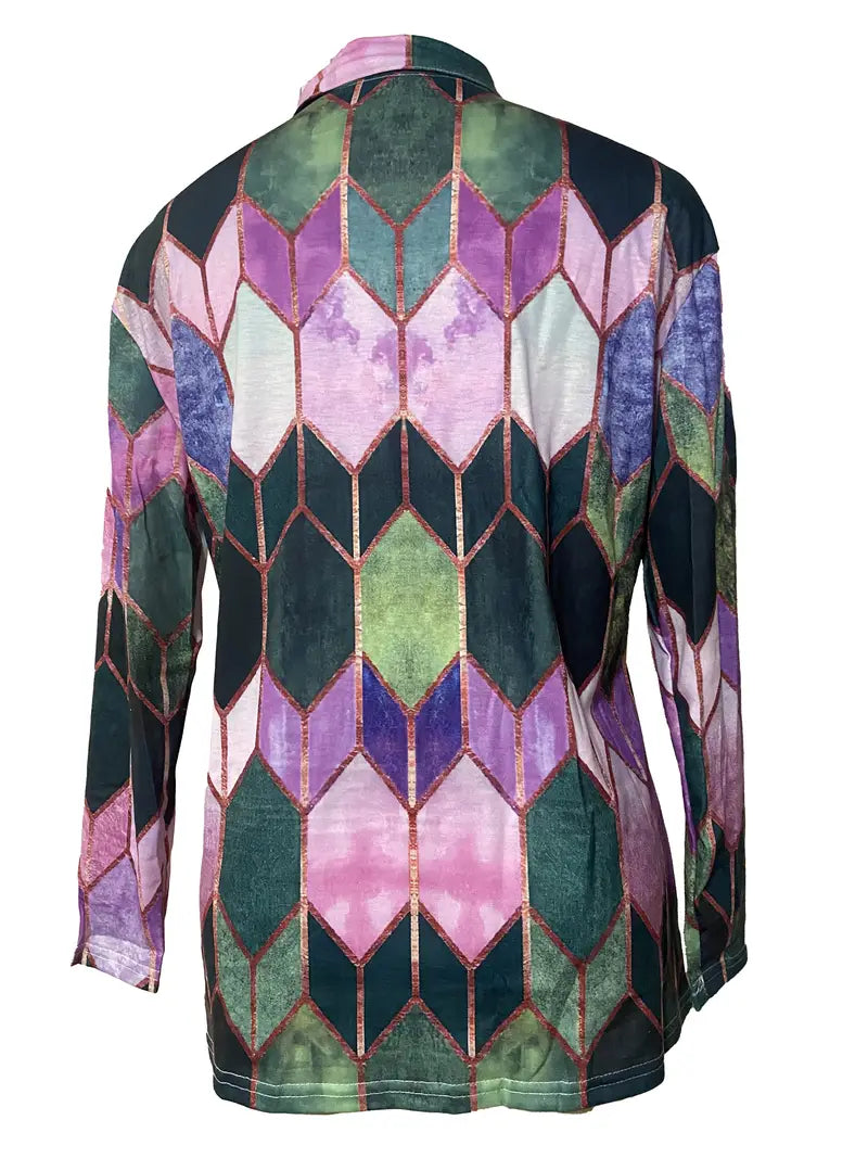 Orinthia™ | Zip-Up Long Sleeve Shirt