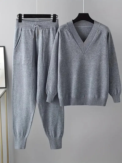 Helisent™ | V-Neck Two-Piece Set