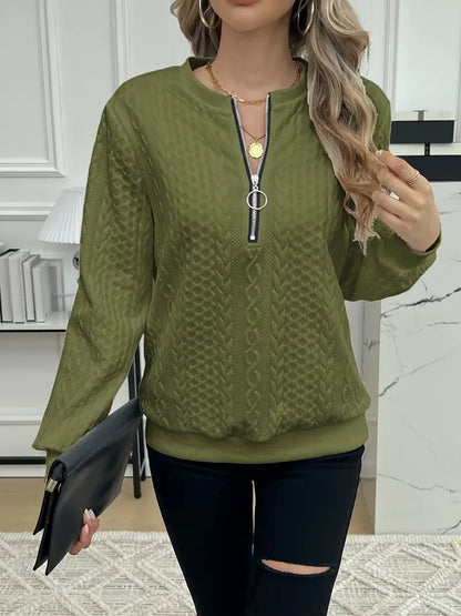 Thalira™ | Elegant Zipper Sweater