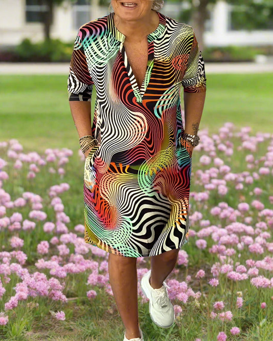 Milani™ | Chic V-Neck Dress