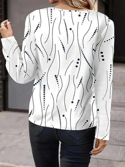 Hannelore™ | Elegant V-Neck Long Sleeve T-Shirt