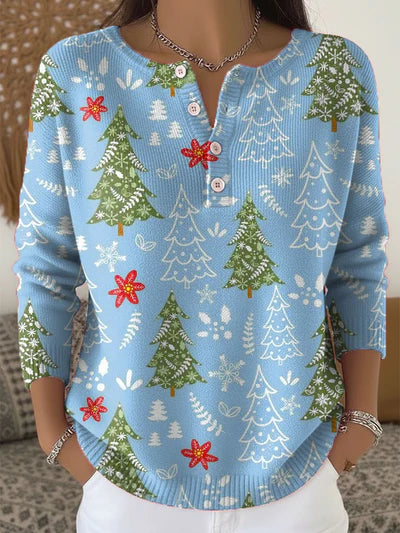 Evely™ | Buttoned Christmas Sweater