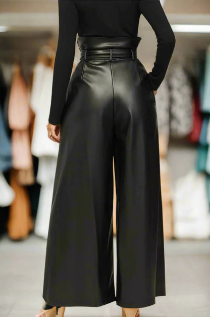 DILA™ | Hoge taille broek met riem