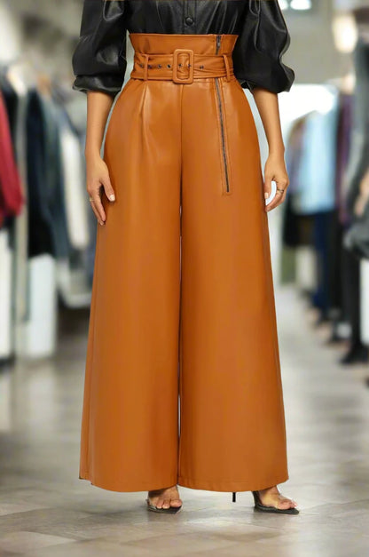 DILA™ | Hoge taille broek met riem