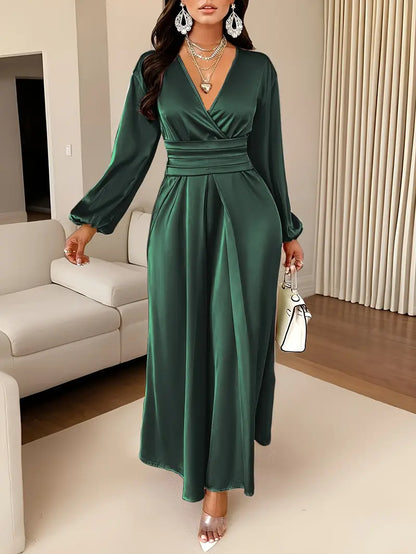 Zayna™ | Satin Wrap-Around Dress
