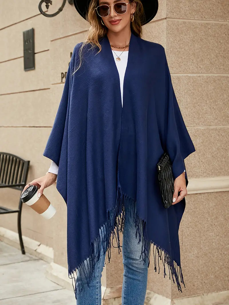 Chara™ | Fringe-Detail Poncho