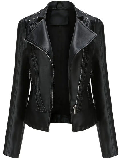 Ovidia™ | Vintage Studded Biker Jacket